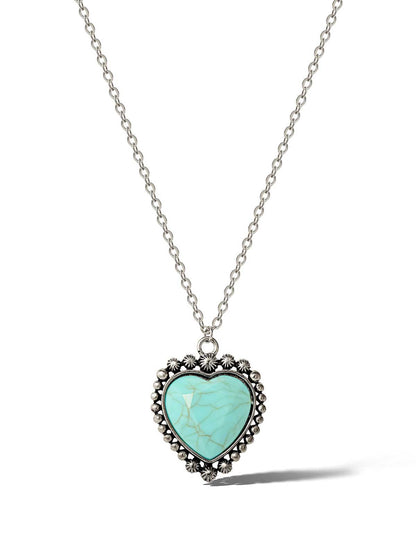 Turquoise Heart Necklace - Jessica Simpson Accessories