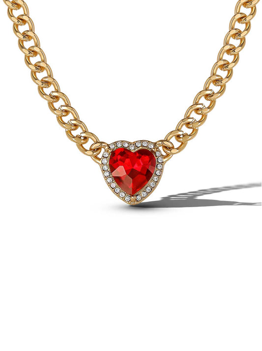 Red Heart Necklace - Jessica Simpson Accessories