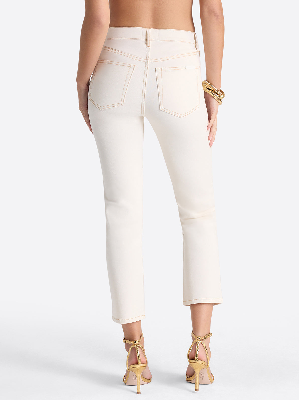 Harmony Straight High Rise Jeans in Ecru - Jessica Simpson Women