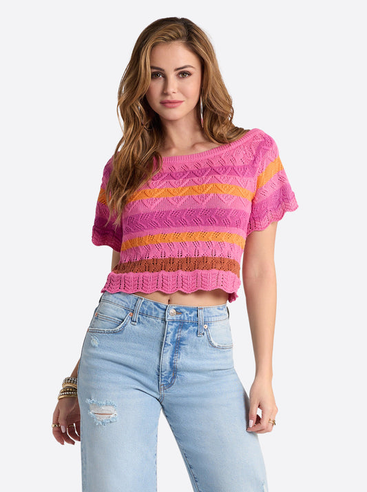 Edlyn Sweater in Rosebloom Combo - Jessica Simpson Women