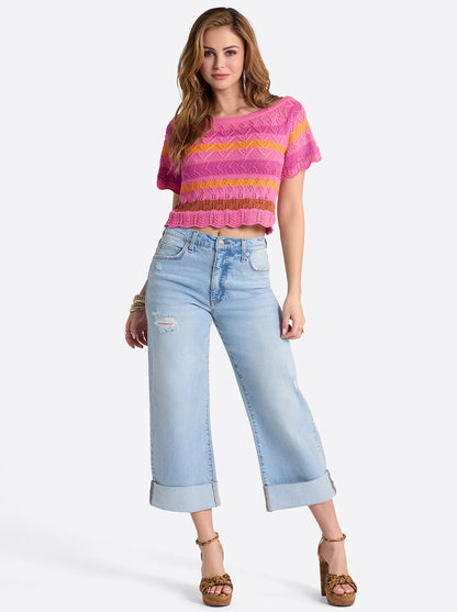 Edlyn Sweater in Rosebloom Combo - Jessica Simpson Women