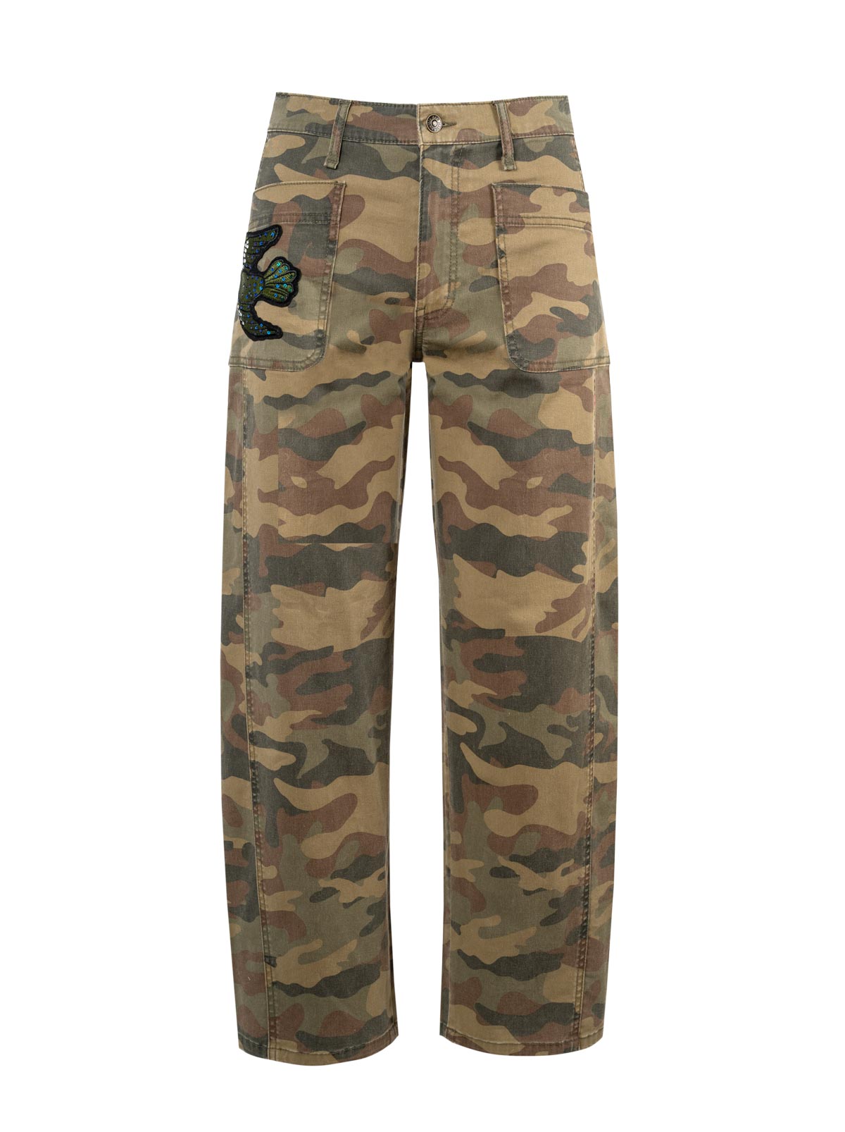 Relaxed Barrel Jeans in Camo - Jessica Simpson Women