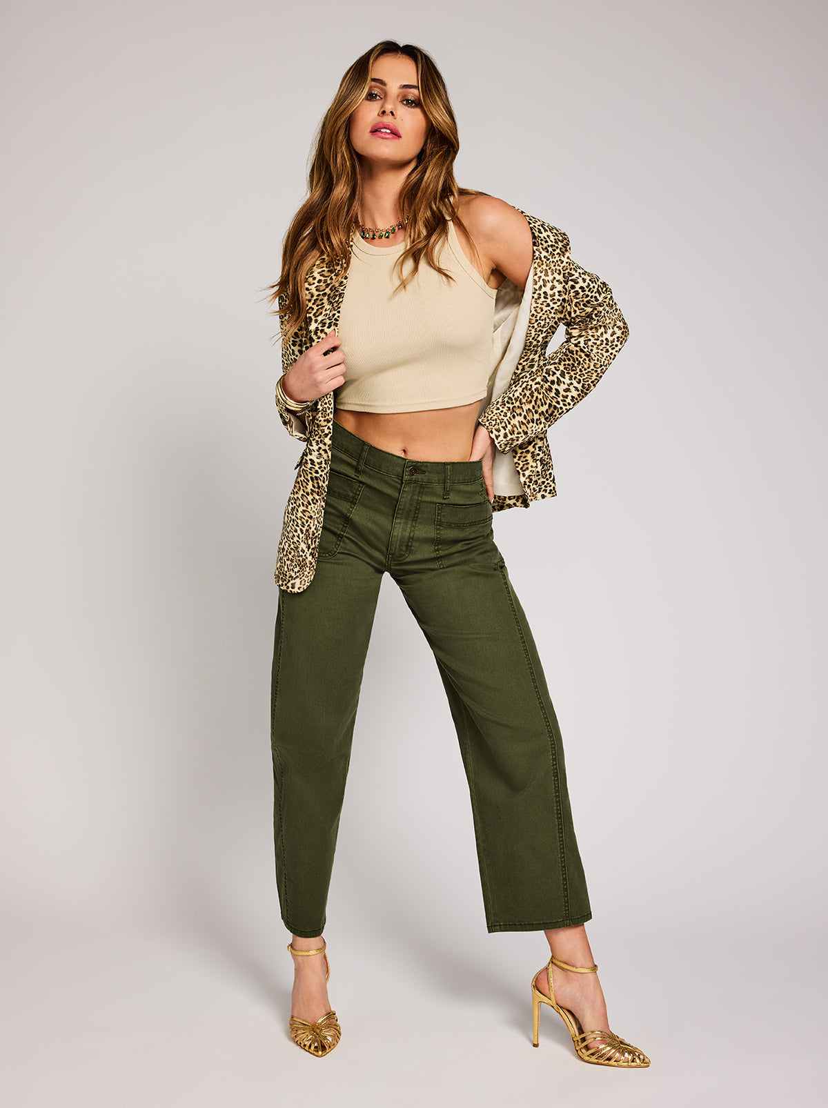 Relaxed Barrel Jeans in Forest Night - Jessica Simpson Women