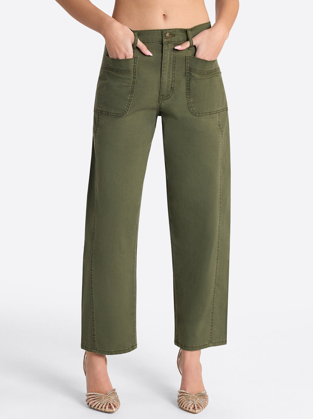 Relaxed Barrel Jeans in Forest Night - Jessica Simpson Women