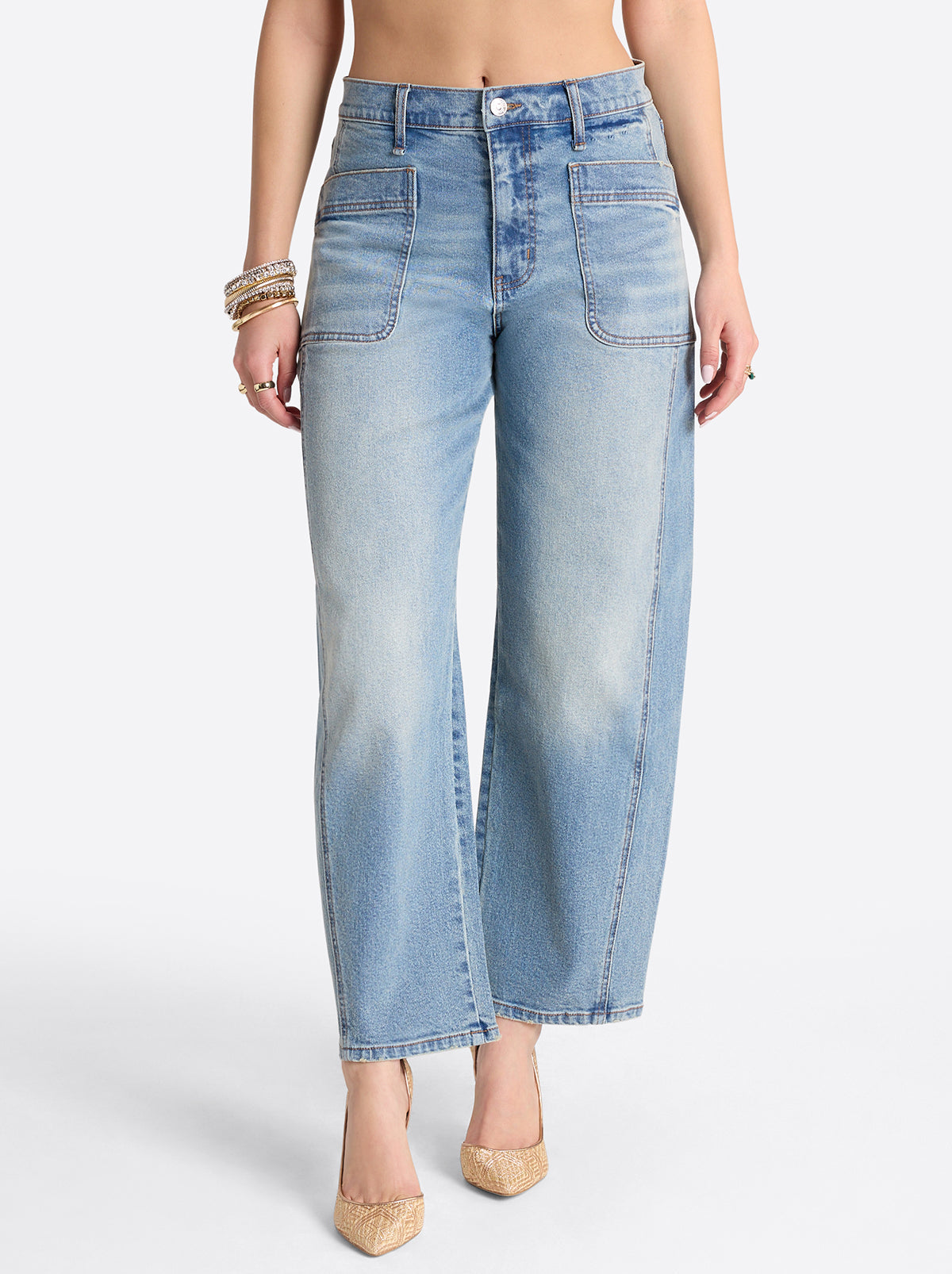 Relaxed Barrel Jeans in Composer - Jessica Simpson Women