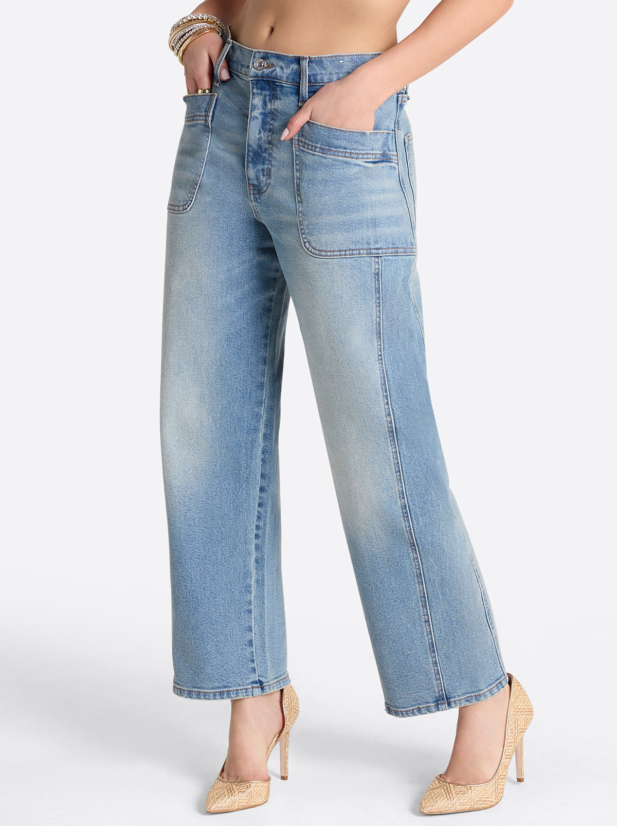Relaxed Barrel Jeans in Composer - Jessica Simpson Women