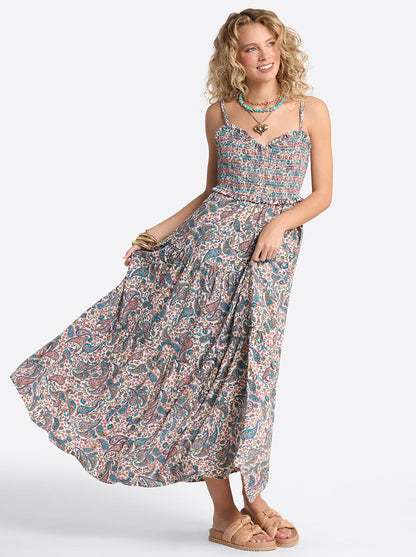 Bronte Dress in Buttercream Playful Paisleys - Jessica Simpson Women