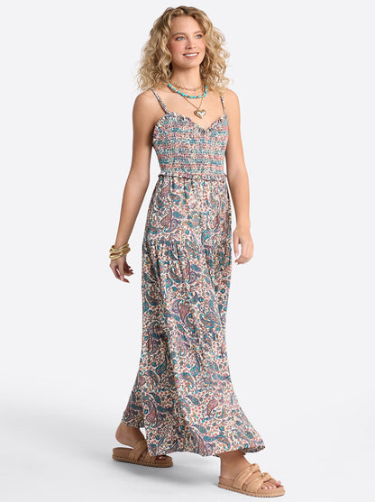 Bronte Dress in Buttercream Playful Paisleys - Jessica Simpson Women