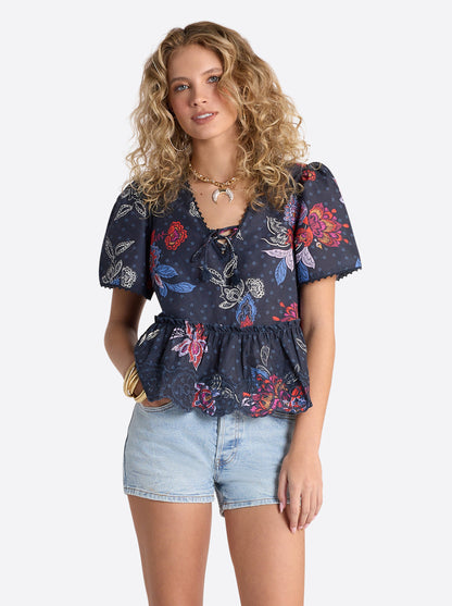 Raquelle Blouse in Polar Night Colorful Rio - Jessica Simpson Women