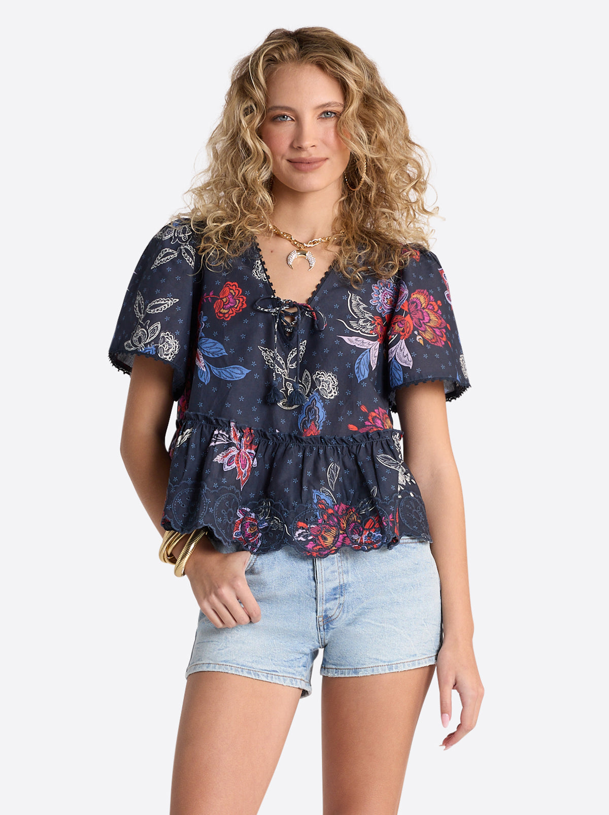 Raquelle Blouse in Polar Night Colorful Rio - Jessica Simpson Women