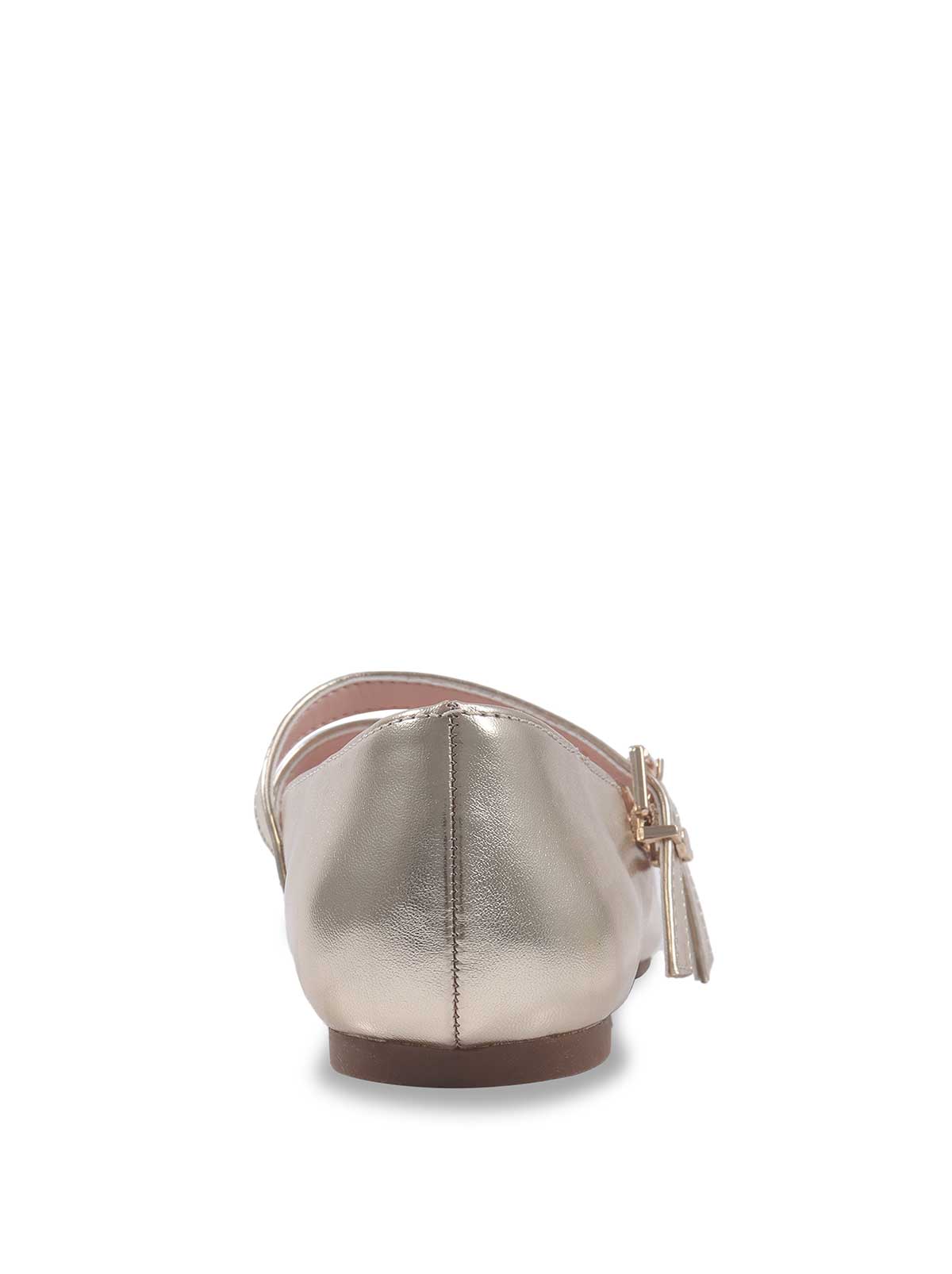 Little Girls' Amy Double Strap Ballet Flat in Soft Gold - Jessica Simpson Women