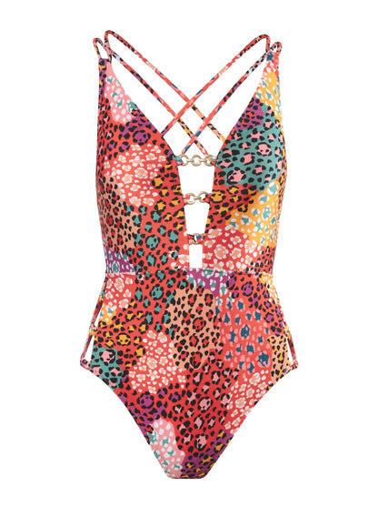Double Strap Plunge One Piece in Belle of the Ball - Jessica Simpson Women