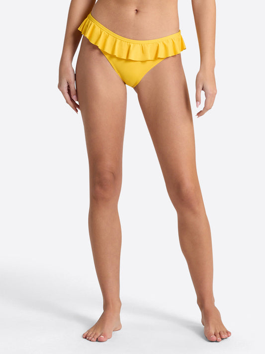 Solids Ruffle Bikini Bottom in Tangerine - Jessica Simpson Women