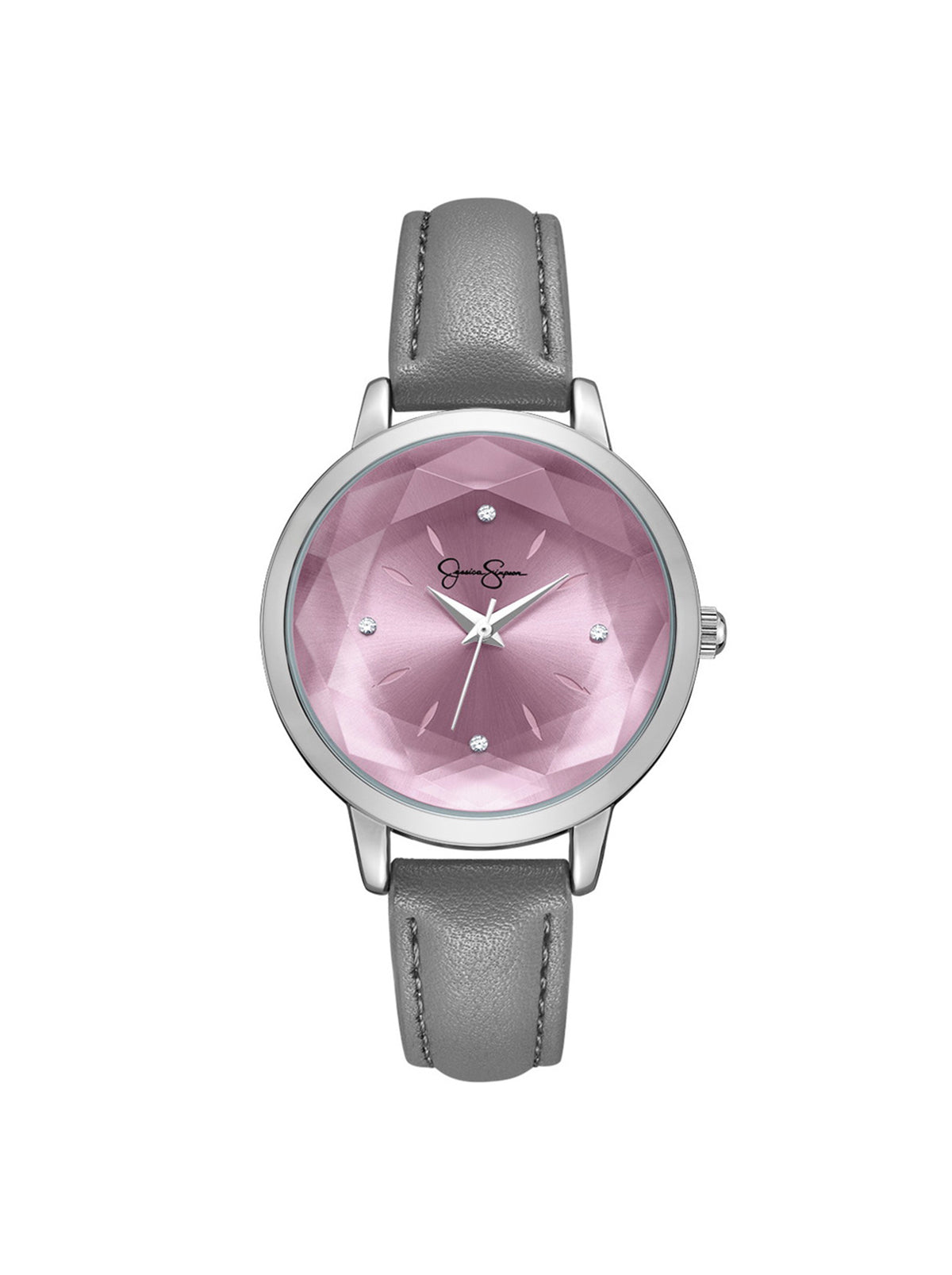 Faceted Glass Watch in Gray - Jessica Simpson Accessories